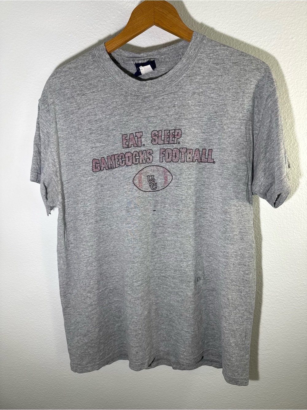 AS Sports South Carolina Gamecocks Football Grey Graphic Tee Mens Medium